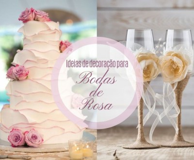 28 ideias de decoração para bodas de rosa