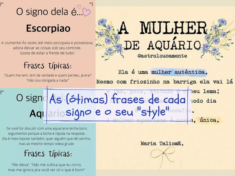 As (ótimas) frases de cada signo e o seu 