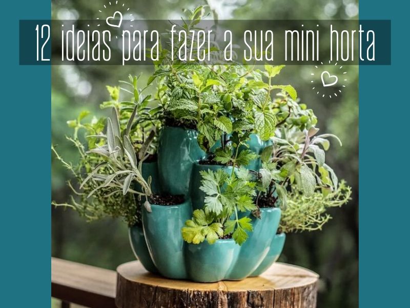 12 ideias para fazer a sua mini horta
