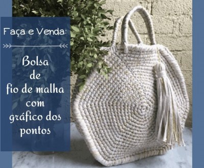 Faça e venda: Bolsa de fio de malha com gráfico dos pontos
