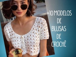 +10 modelos de blusa de crochê com gráfico do ponto