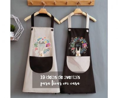 19 Ideias e modelos de avental para ficar em casa