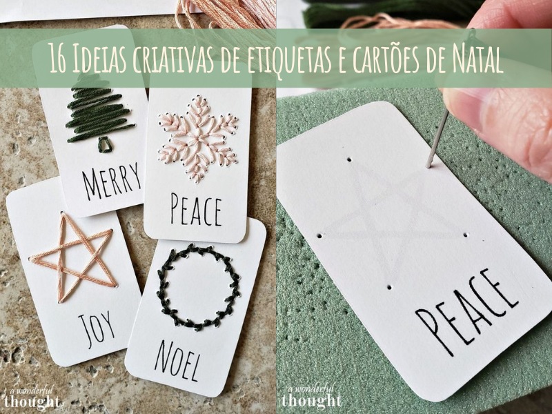 16 Ideias criativas de etiquetas e cartões de Natal