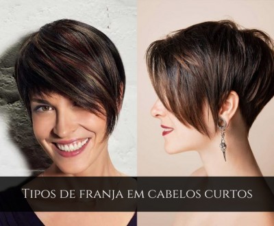 Tipos de franja em cabelos curtos