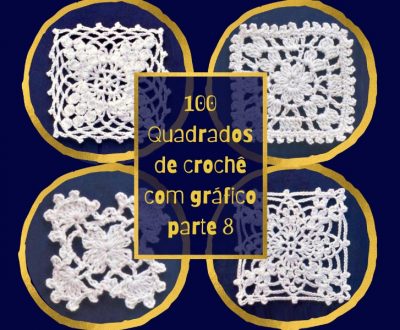 100 Quadrados de crochê com gráfico parte 8