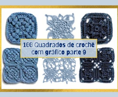 100 Quadrados de Crochê com Gráfico Parte 9