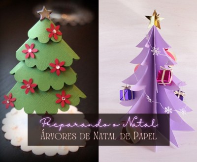 Preparando o Natal: Árvores de Natal de Papel