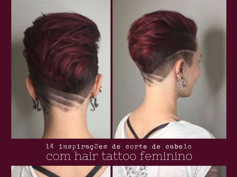 14 Inspirações de corte de cabelo com hair tattoo feminino