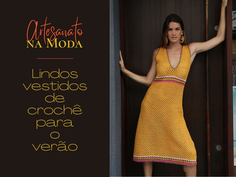 Artesanato na Moda: Lindos vestidos de crochê para o verão