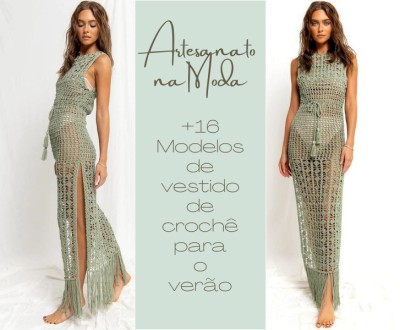Artesanato na Moda: +16 Modelos de vestido de crochê para o verão