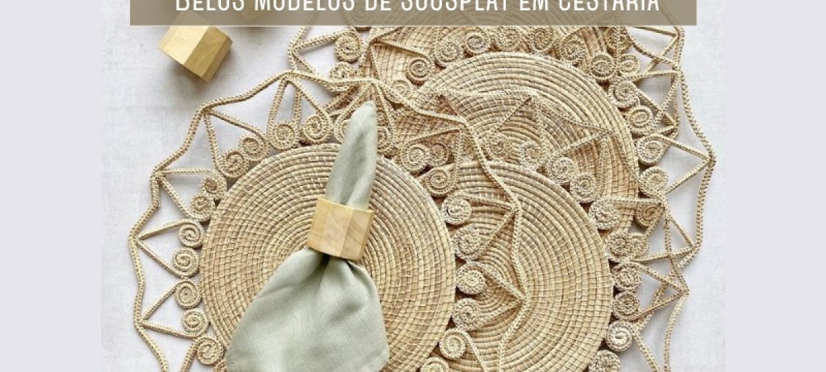 Artesanato Moderno: Belos modelos de sousplat em cestaria