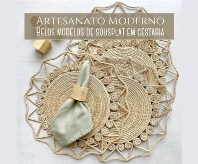 Artesanato Moderno: Belos modelos de sousplat em cestaria