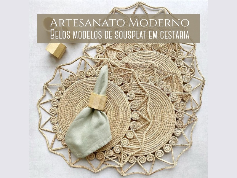 Artesanato Moderno: Belos modelos de sousplat em cestaria