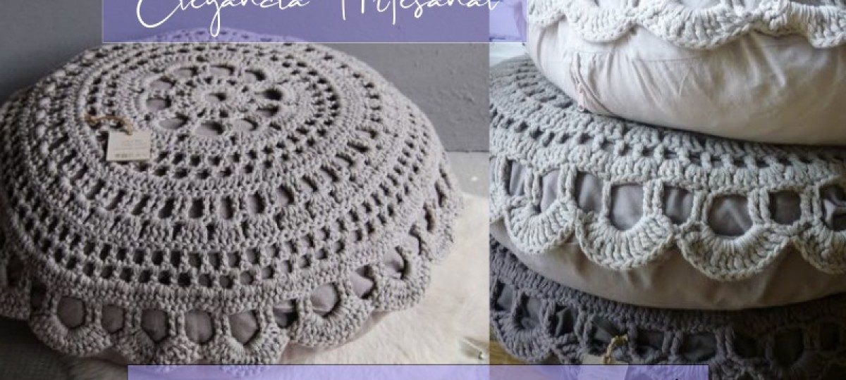 Elegância Artesanal: A Beleza dos Puffs Feitos de Crochê
