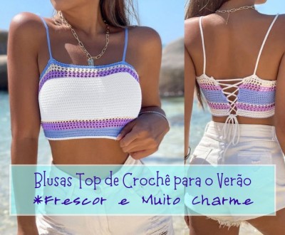 Blusinhas Top de Crochê para um Verão Vibrante e Estiloso