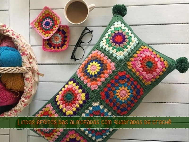 Quadrados de Crochê em Almofadas: Crie e Valorize o Artesanato que Encanta