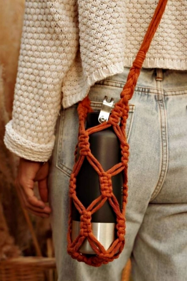 Tendências com o Macramê: DIY Porta-Celular e Porta-Garrafa de Macramê