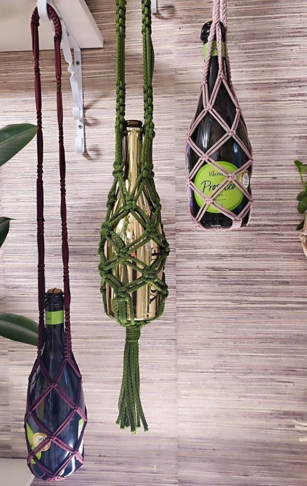 Tendências com o Macramê: DIY Porta-Celular e Porta-Garrafa de Macramê