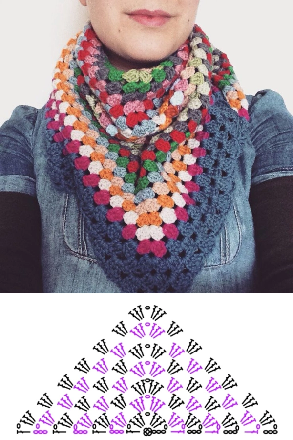 30 Ideias Criativas de Cachecol, Xales e Bandanas de Crochê com um Só Ponto"