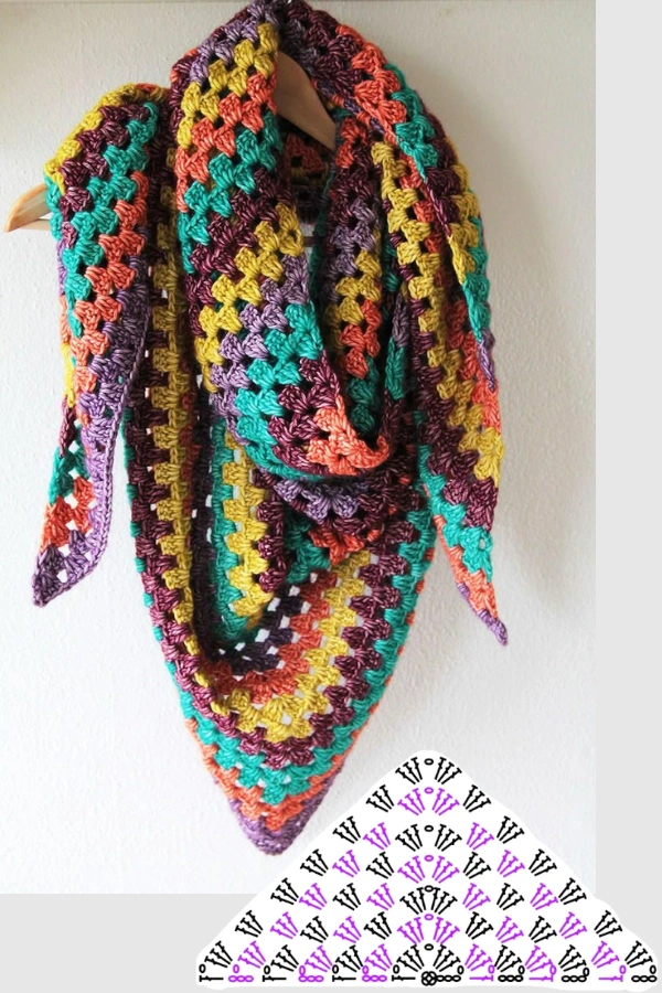 30 Ideias Criativas de Cachecol, Xales e Bandanas de Crochê com um Só Ponto"