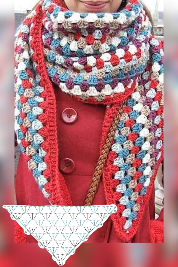 30 Ideias Criativas de Cachecol, Xales e Bandanas de Crochê com um Só Ponto"