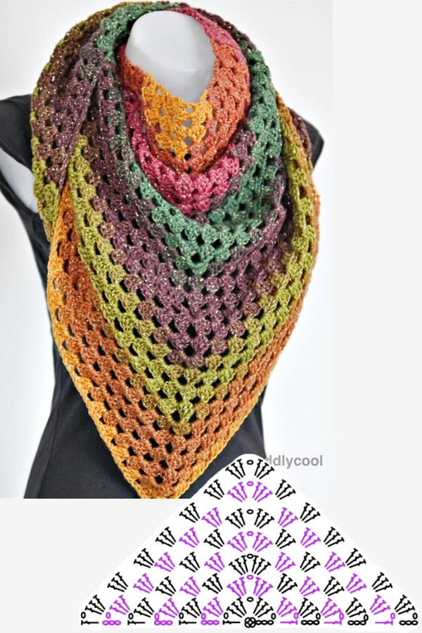 30 Ideias Criativas de Cachecol, Xales e Bandanas de Crochê com um Só Ponto"
