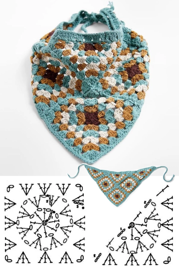 30 Ideias Criativas de Cachecol, Xales e Bandanas de Crochê com um Só Ponto