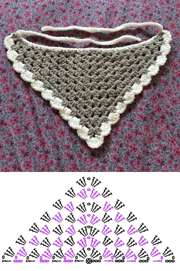 30 Ideias Criativas de Cachecol, Xales e Bandanas de Crochê com um Só Ponto
