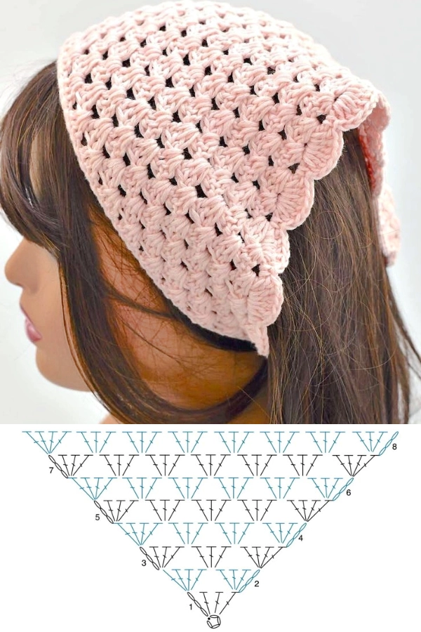 30 Ideias Criativas de Cachecol, Xales e Bandanas de Crochê com um Só Ponto