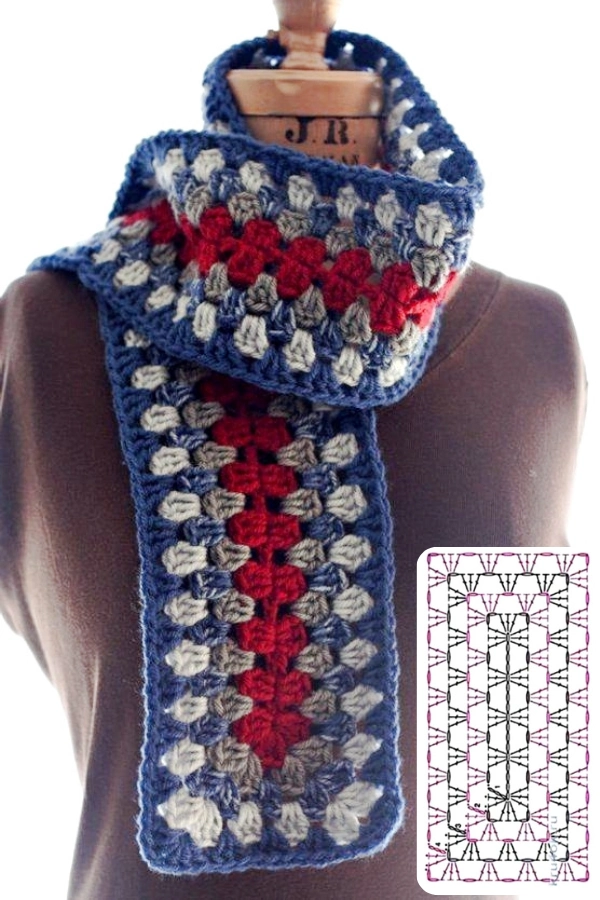 30 Ideias Criativas de Cachecol, Xales e Bandanas de Crochê com um Só Ponto