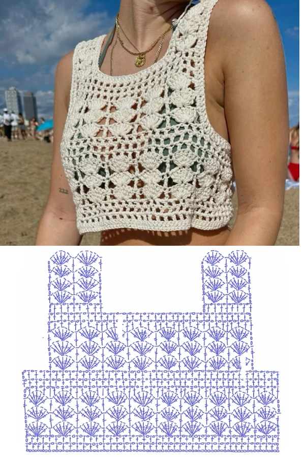 Blusas de Crochê Modernas: Gráficos e Inspirações 2025