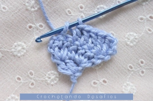 Crochetando desaFios: Passo a passo do ponto coração em diagonal em crochê