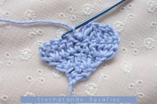 Crochetando desaFios: Passo a passo do ponto coração em diagonal em crochê