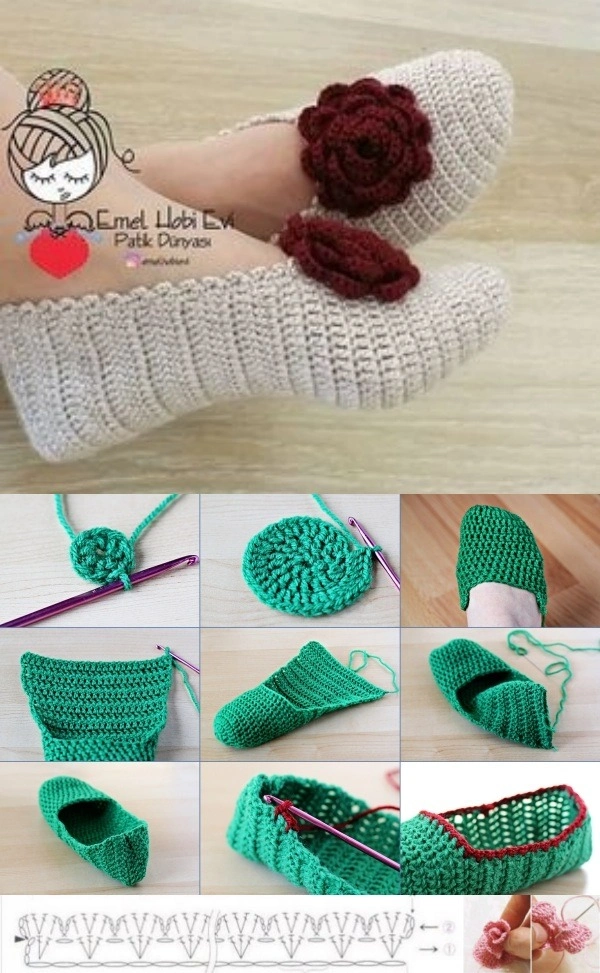 DIY: Sapatilhas de Crochê - Pés Quentinhos no Inverno