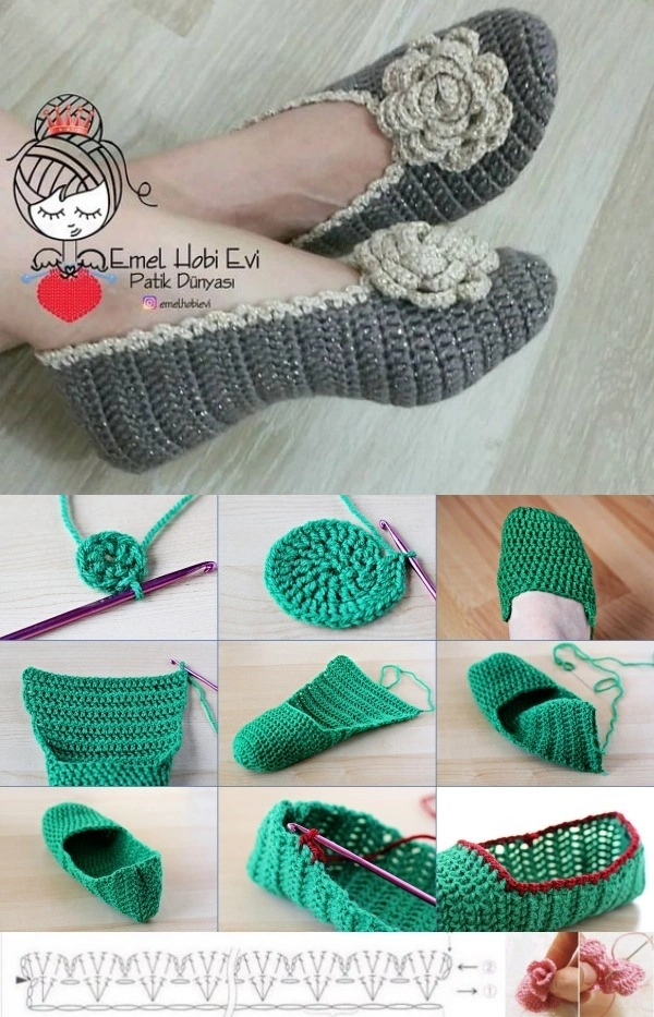 DIY: Sapatilhas de Crochê - Pés Quentinhos no Inverno