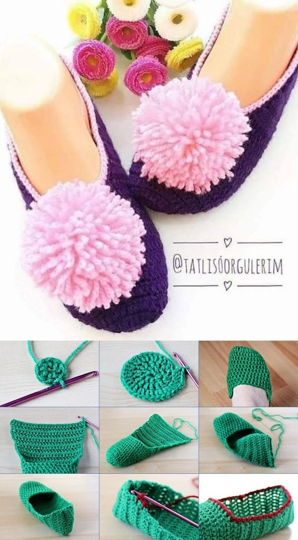 DIY: Sapatilhas de Crochê - Pés Quentinhos no Inverno