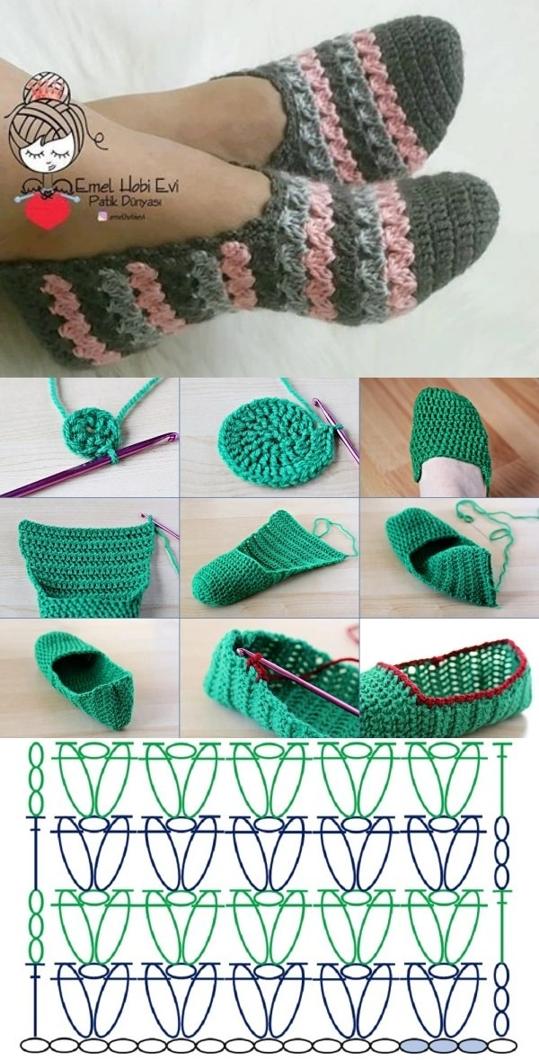 DIY: Sapatilhas de Crochê - Pés Quentinhos no Inverno