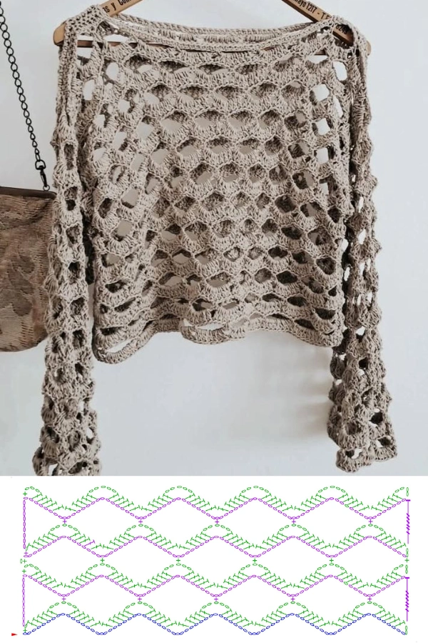 Blusas de Crochê com Pontos Fáceis para se Inspirar e Fazer Já