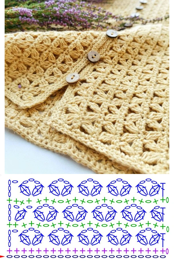 Gráficos de Pontos de Crochê para Fazer Blusas Lindas e Delicadas