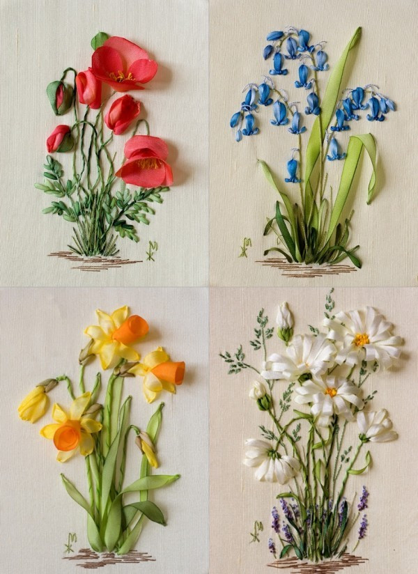 Bordado com Fitas: Ideias Florais para Inspirar Seus Próximos Projetos