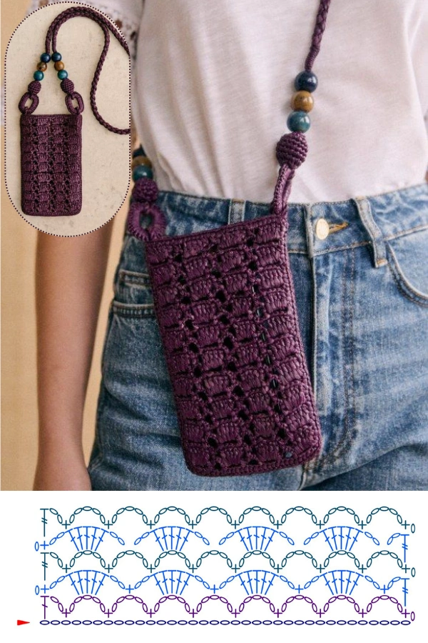Porta-Celular de Crochê Versátil: 19 Modelos para Cada Ocasião