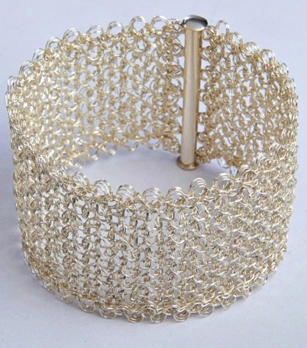 30 Bijuterias de Crochê e Tricô com Fio de Cobre: Delicadeza e Sofisticação - pulseira de crochê