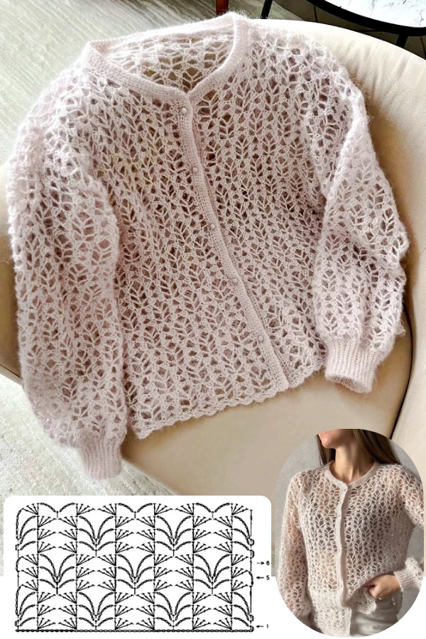 Blusas de Crochê para o Inverno com Pontos Encantadores