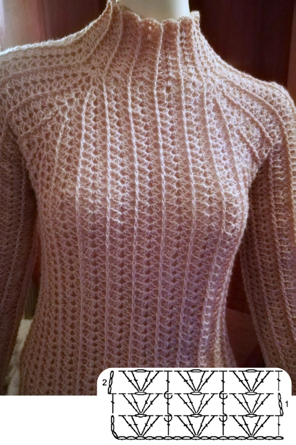Blusas de Crochê para o Inverno com Pontos Encantadores