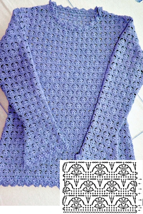 Blusas de Crochê para o Inverno com Pontos Encantadores