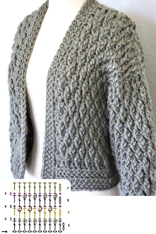 Blusas de Crochê para o Inverno com Pontos Encantadores