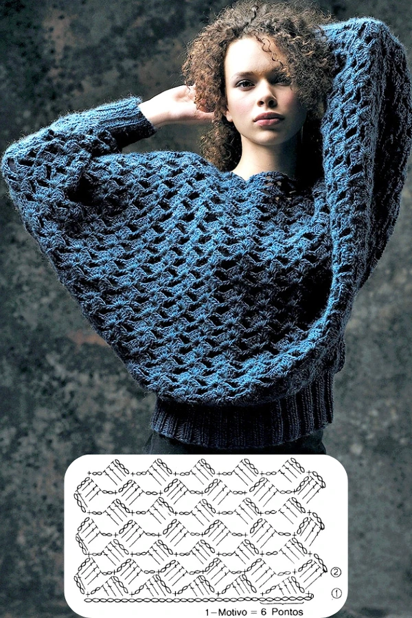 Blusas de Crochê para o Inverno com Pontos Encantadores