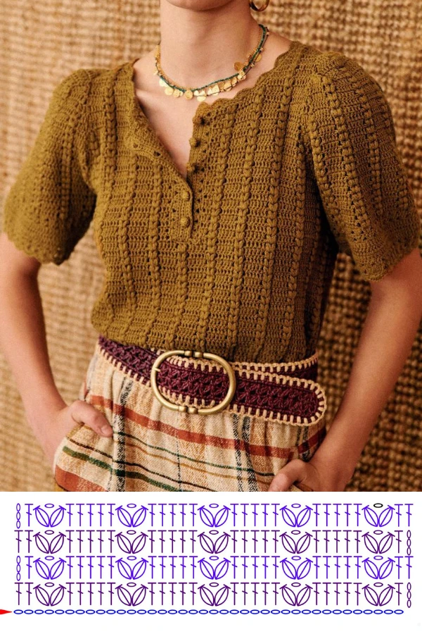 15 Pontos de Crochê para Blusas: Modelos Modernos com Gráficos