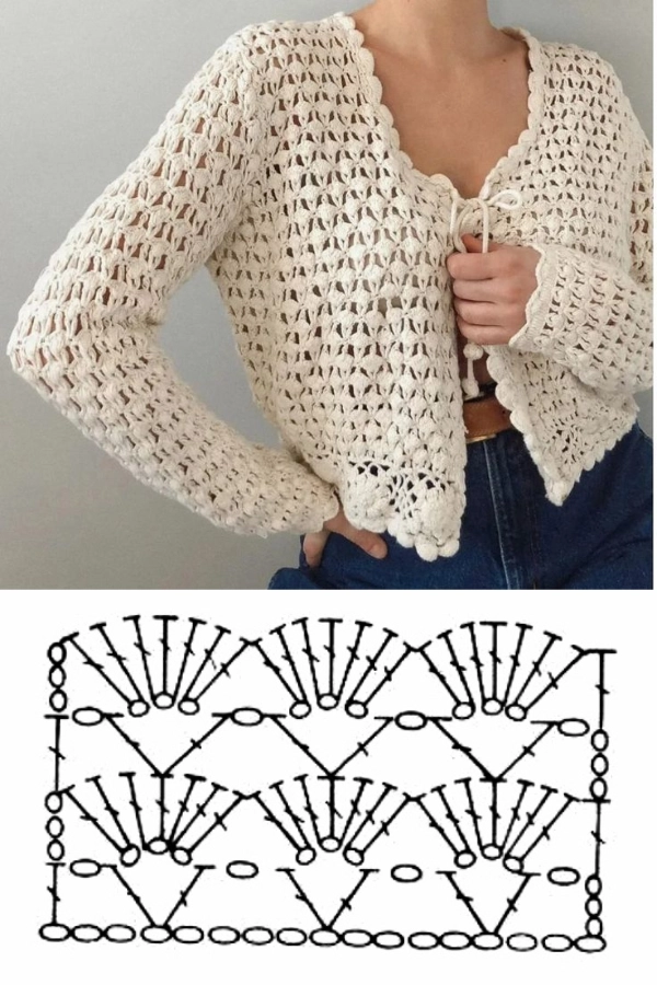 15 Pontos de Crochê para Blusas: Modelos Modernos com Gráficos