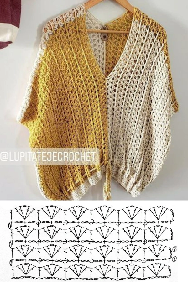 15 Pontos de Crochê para Blusas: Modelos Modernos com Gráficos
